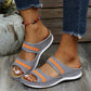 Leather Orthopedic Arch Support Sandals Diabetic Walking Cross Sandals