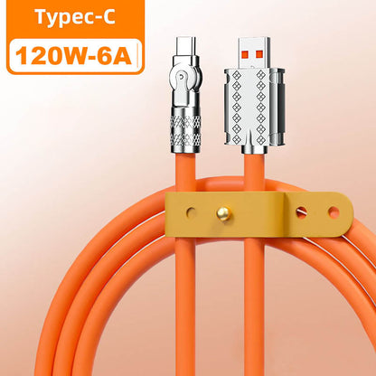 180° Anti-Break Nopea Lataus Datakaapelit (120W)