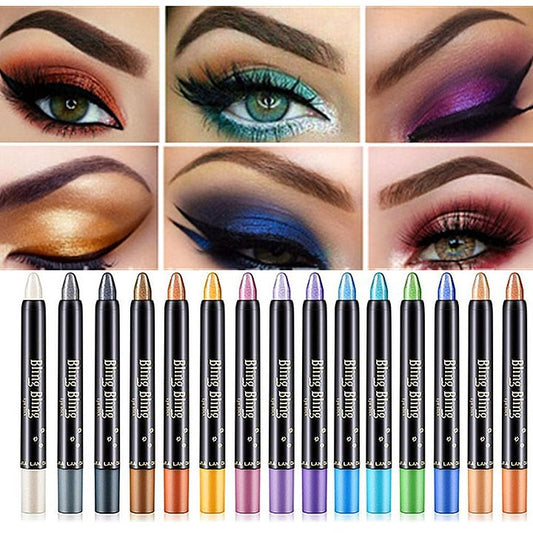 15 Colour Highlighter Eyeshadow Pencil Vedenpitävä Glitter Eye Shadow Eyeliner Pencil（Osta koko setti ja saat parhaan tarjouksen）.